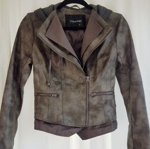 Faux Leather Moto Jacket